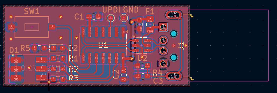 PCB-Layout einer USB-Schaltung
