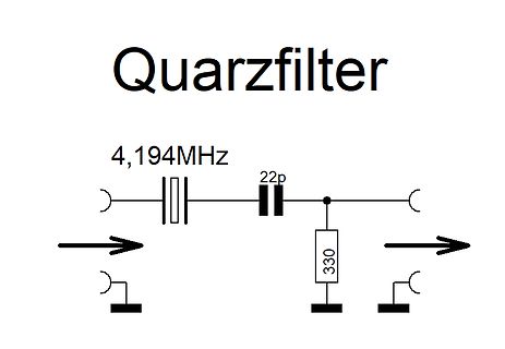 Schaltplan eines Quarzfilters