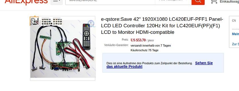 LCD LED Controller Kit für LC420EUF-PFF1 Panel