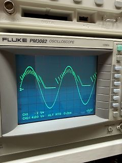 Fluke PM3082 Oszilloskop mit Sinuswellen auf Display
