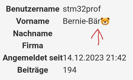 Profilinformationen eines Foren-Benutzers