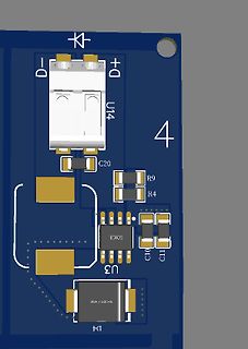 CAD-Ansicht eines Leiterplatten-Layouts