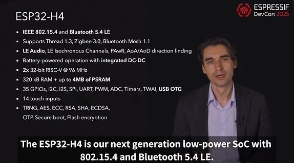 Präsentation der ESP32-H4 Spezifikationen