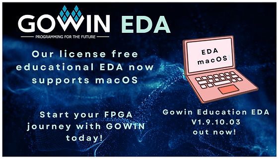 Werbebanner für Gowin EDA macOS Support