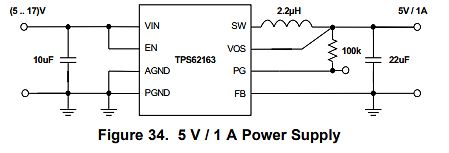 Schaltplan eines 5V / 1A Netzteils