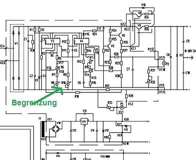 Schaltplan einer Elektronikschaltung