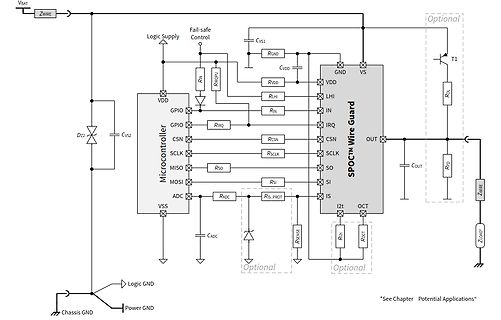 Schaltplan eines Wire Guard Systems mit Mikrocontroller