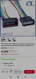 Online-Shop Produktseite für einen 16-Pin Automobil-Stecker