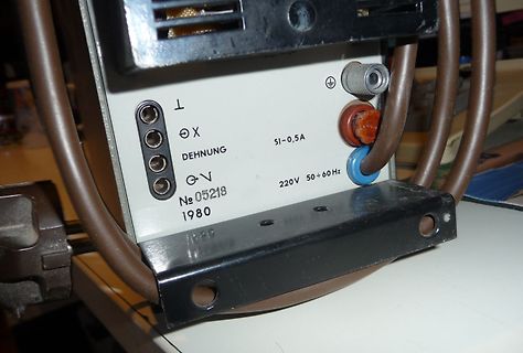 Typenschild eines Elektrogeräts
