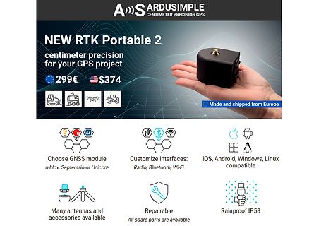 Werbebanner für RTK Portable 2 GPS Modul