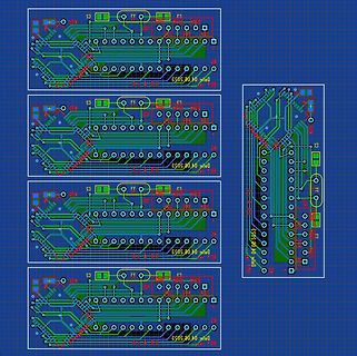 CAD-Ansicht eines Leiterplatten-Layouts