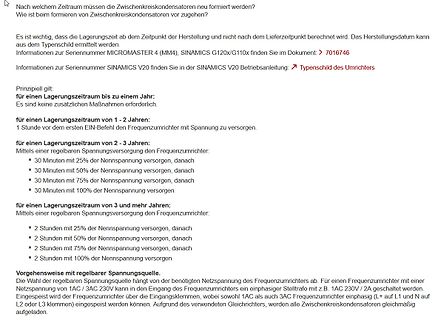 Text über die Formierung von Zwischenkreiskondensatoren