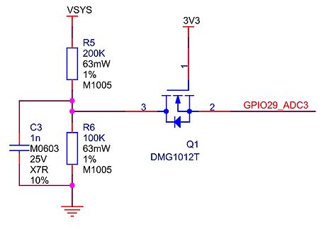 Schaltplan mit MOSFET und Spannungsteiler