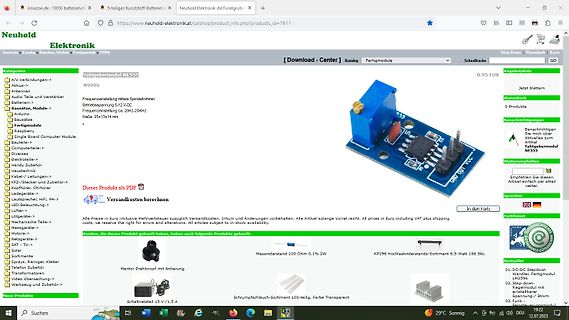 Webseite eines Elektronik-Onlineshops