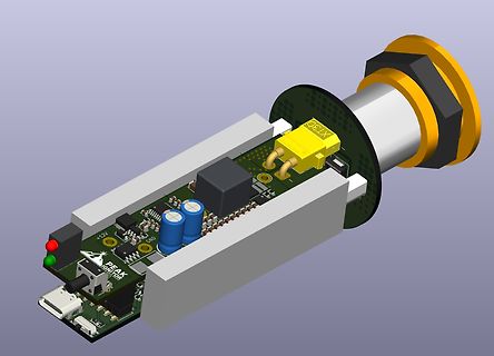 3D CAD Modell einer Leiterplatte in einem Gehäuse