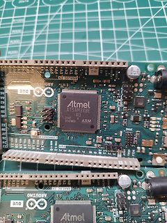 Nahaufnahme einer Arduino Due Leiterplatte