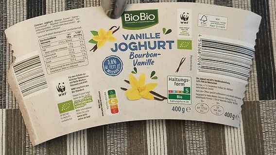 Verpackung Bio Bio Vanille Joghurt