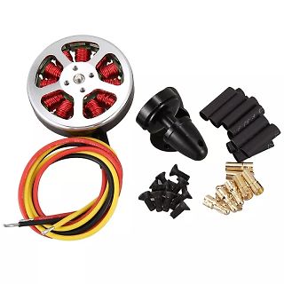 Bürstenloser Motor mit Zubehör und Kabeln