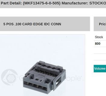 5-poliger Card Edge IDC Stecker