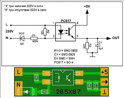 Schaltplan und PCB-Layout einer Netzüberwachungsschaltung
