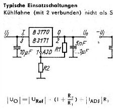 Schaltplan einer Anwendungsschaltung mit B3170/B3171