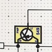 Schaltplansymbol eines PNP-Transistors 549
