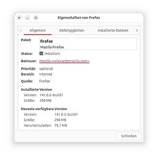 Eigenschaften von Firefox Fenster