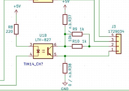 Schaltplan mit Optokoppler LTV-827