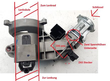 Automobil Bauteil mit Beschriftungen
