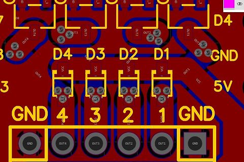 CAD-Ansicht eines Leiterplatten-Layouts