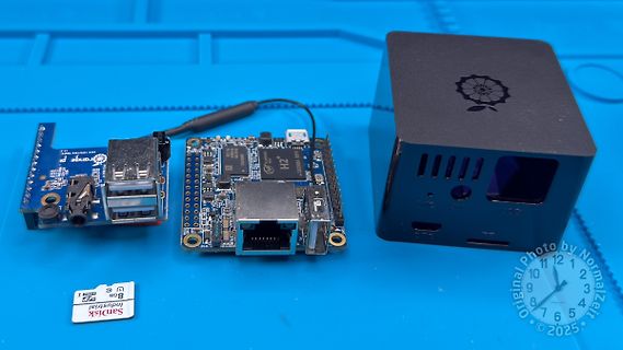 Orange Pi H2+ Single Board Computer mit Gehäuse und SD-Karte