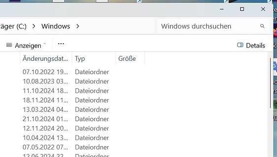 Windows Explorer Dateiliste
