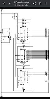 Schaltplan mit drei 74HC4017 Dekadenzählern und LEDs