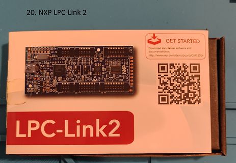 Verpackung und Leiterplatte eines NXP LPC-Link 2