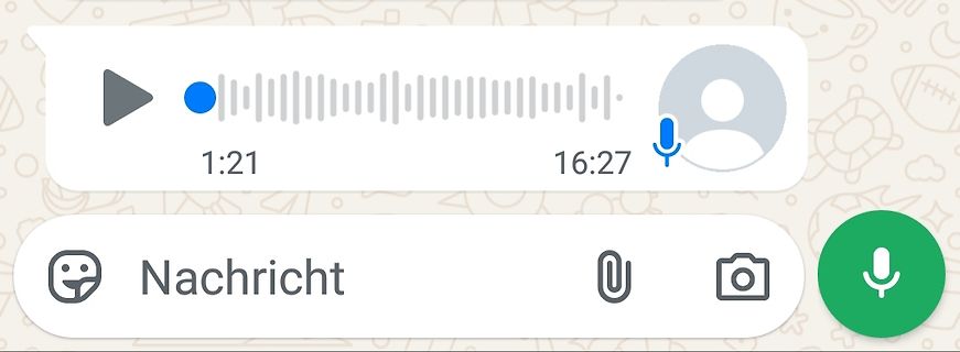 Messenger-Interface mit Sprachnachricht