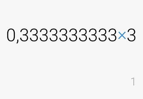 Mathematische Gleichung mit Dezimalzahl