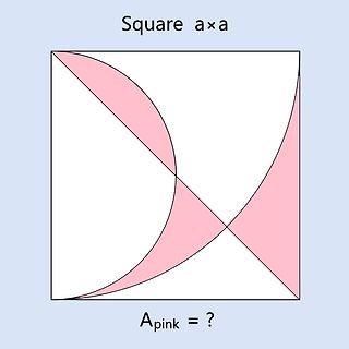 Geometrische Aufgabe zur Flächenberechnung in einem Quadrat