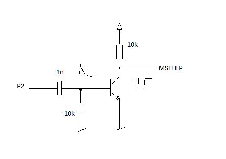 Schaltplan mit Transistor und Kondensator