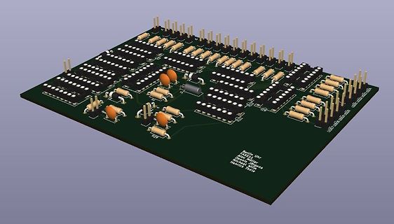 3D-CAD-Modell einer Leiterplatte