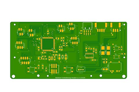 PCB-Layout einer Fernbedienung Hexabot