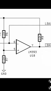 Schaltplan eines Komparators mit LM393