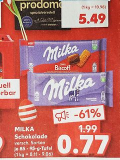 Prospekt mit Milka Schokolade Angebot