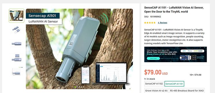 Produktseite SenseCAP A1101 LoRaWAN Vision AI Sensor