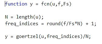 MATLAB/Octave Code für Goertzel-Algorithmus