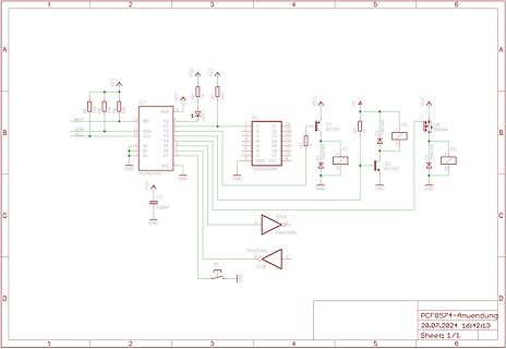 Schaltplan mit PCF8574 und ULN2003AN