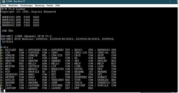 Textbasierter Screenshot eines CP/M V3.0 Loaders
