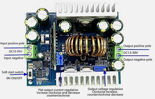 DC-DC Wandler Modul mit Beschriftung