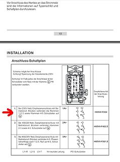 Anschluss-Schaltplan für Elektroinstallation