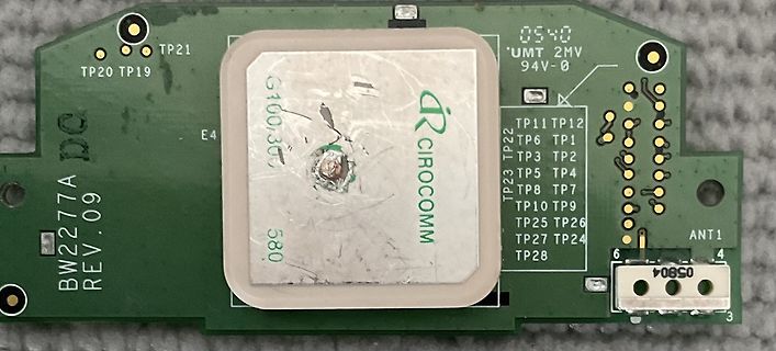 Leiterplatte mit GPS-Modul und Testpunkten