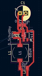 PCB-Layout Ausschnitt mit Bauteilen